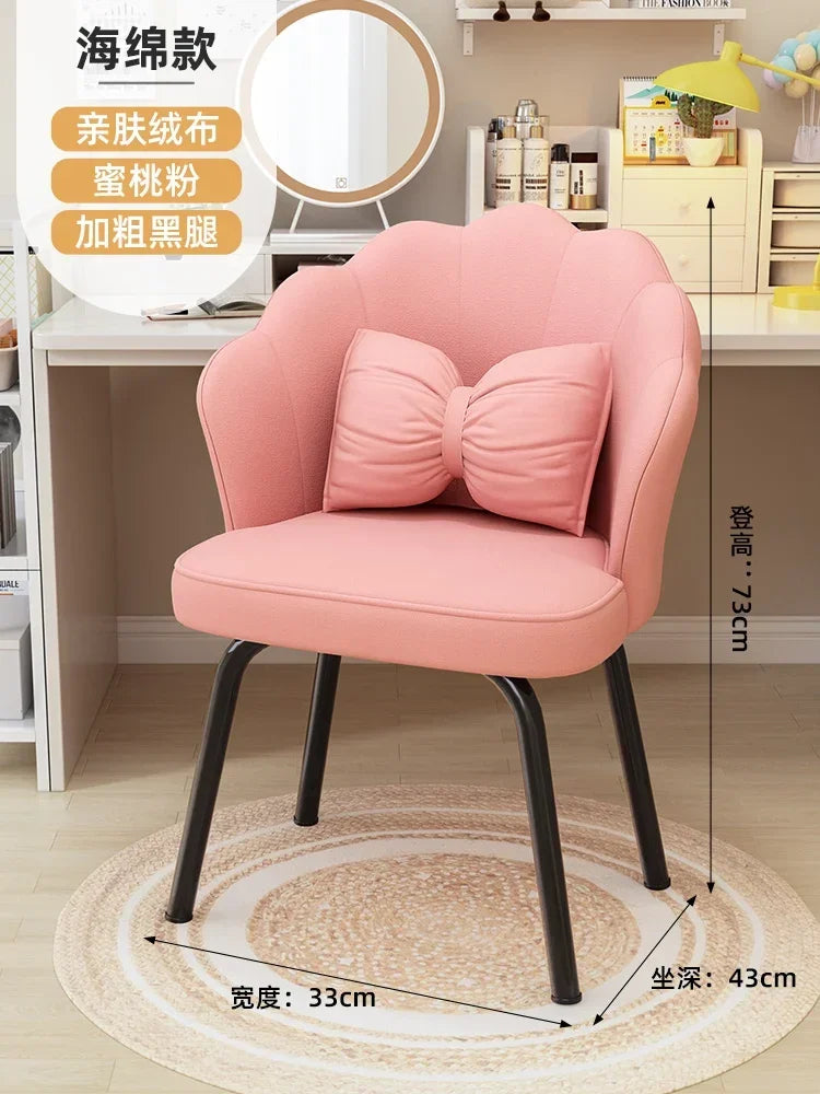 Girls Living Room Chair Makeup Stool Princess Soft