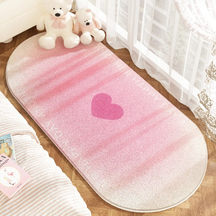 Valentine's Day Home Decoration Carpet Cute Gradient Color Bedroom Bedside Carpets Love Pattern Floor Mat Blanket Soft Rug Ковер