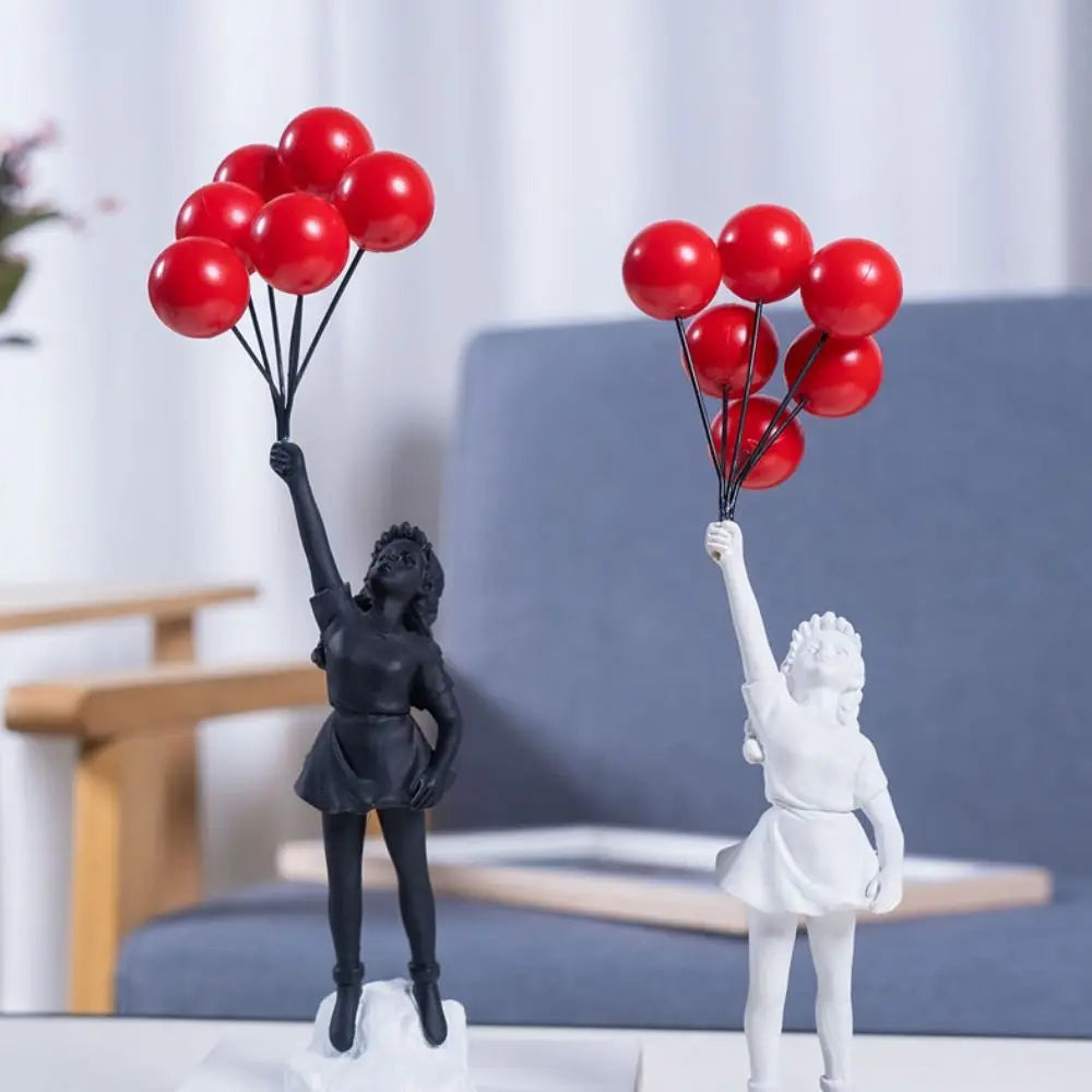 Resin Banksy Figurines for Interior Flower