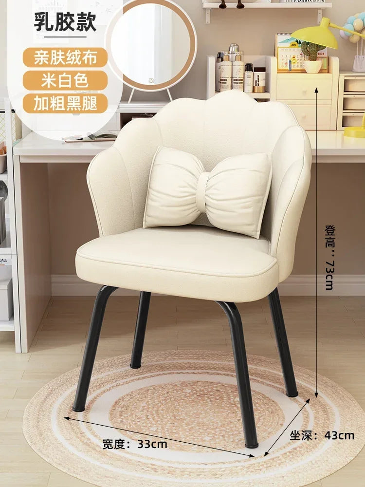 Girls Living Room Chair Makeup Stool Princess Soft