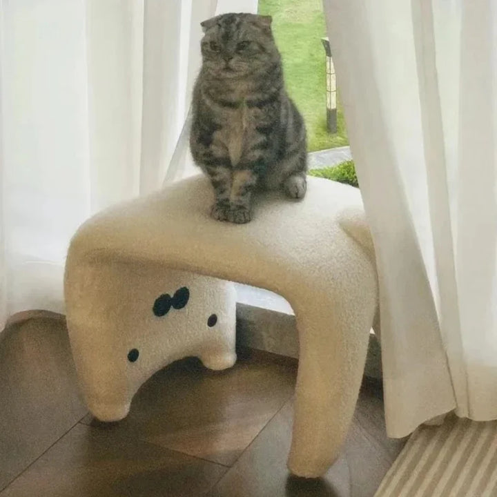 Light Luxury Cat Stool Cashmere Lamb Fabric