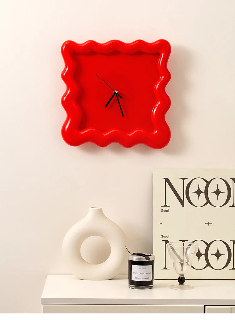 【EpeiusHome】Home Decoration Cream biscuit shape Wall mounted clock