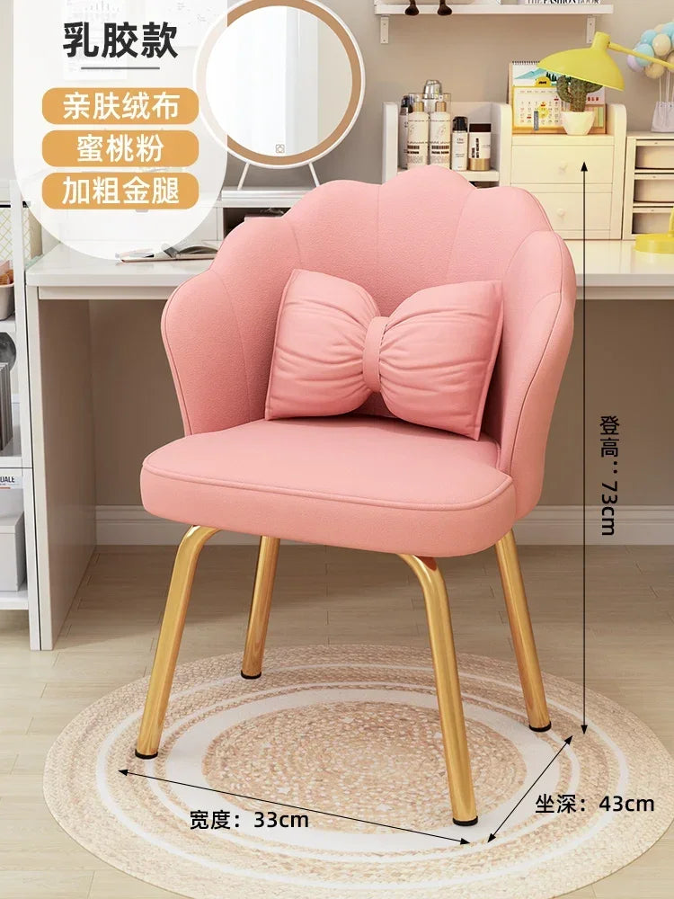 Girls Living Room Chair Makeup Stool Princess Soft