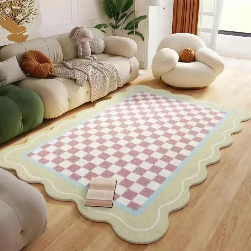 Ins Flower Living Room Carpet Home Sofa Bedroom Large Area Rug Colorful Living Room Thickened Decor Rug Non-slip Coffee Mat