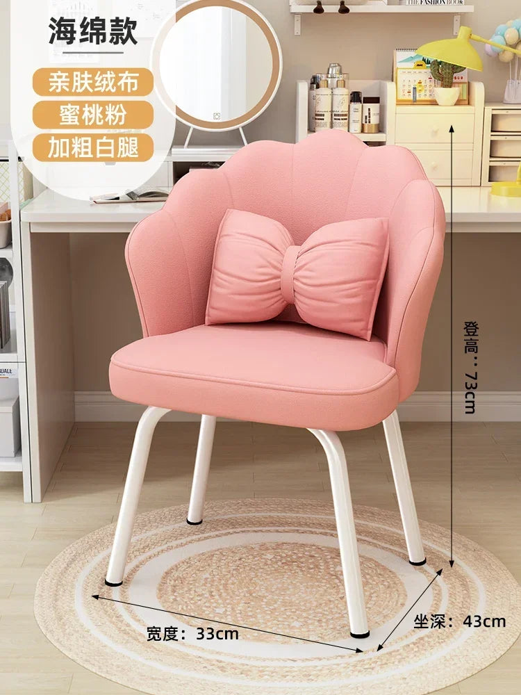 Girls Living Room Chair Makeup Stool Princess Soft