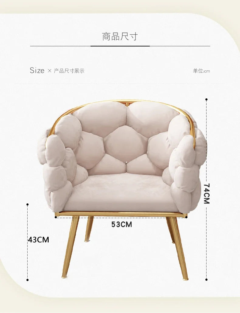 Nordic luxury armchairs design Single velvet