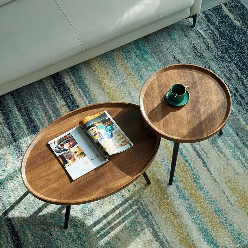 Light Luxury Unique Oval Coffee Tables Minimalist Sedentary Bedside Coffee Table Console Hall Dressing Living Room Furniture