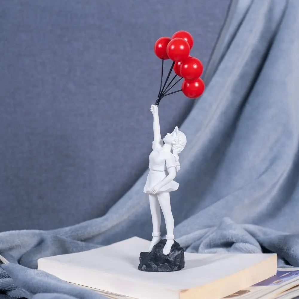 Resin Banksy Figurines for Interior Flower