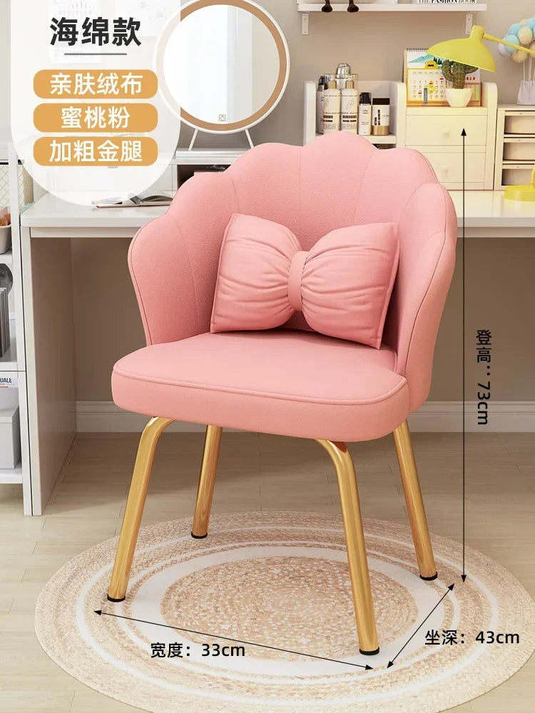 Girls Living Room Chair Makeup Stool Princess Soft