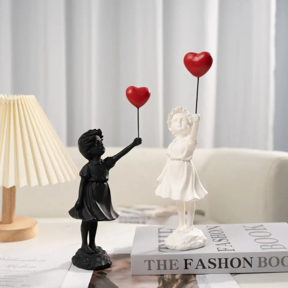 Resin Banksy Figurines for Interior Flower