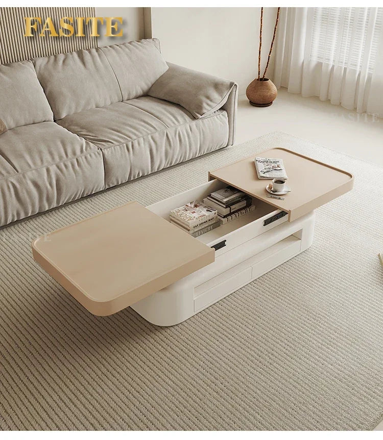 Living Room Ajustable Coffee Table Organizer White Nordic Mobile Coffee Table Trau Mesa Lateral Apartamento Couchtisch Furniture