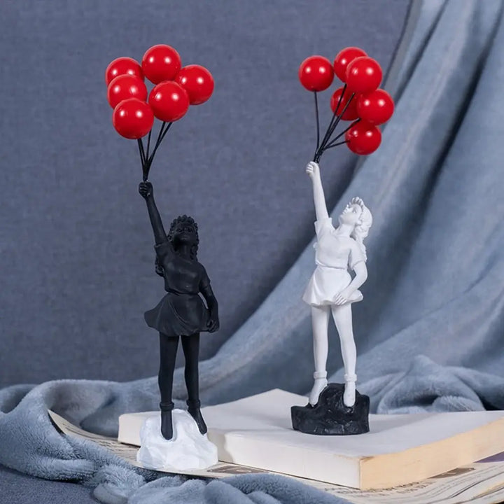 Resin Banksy Figurines for Interior Flower