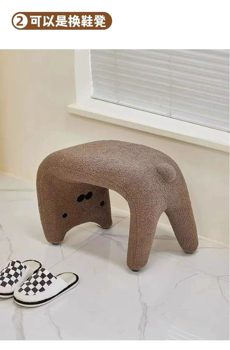 Light Luxury Cat Stool Cashmere Lamb Fabric