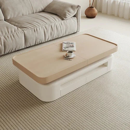 Living Room Ajustable Coffee Table Organizer White Nordic Mobile Coffee Table Trau Mesa Lateral Apartamento Couchtisch Furniture