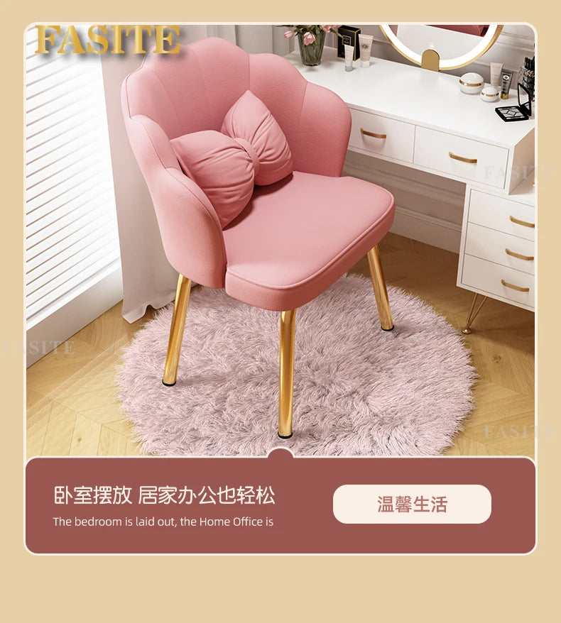 Girls Living Room Chair Makeup Stool Princess Soft