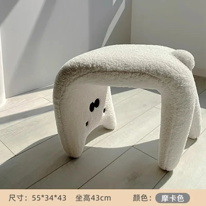 Light Luxury Cat Stool Cashmere Lamb Fabric