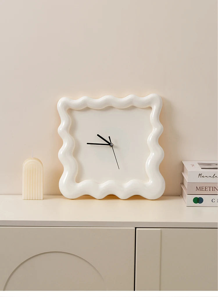 【EpeiusHome】Home Decoration Cream biscuit shape Wall mounted clock