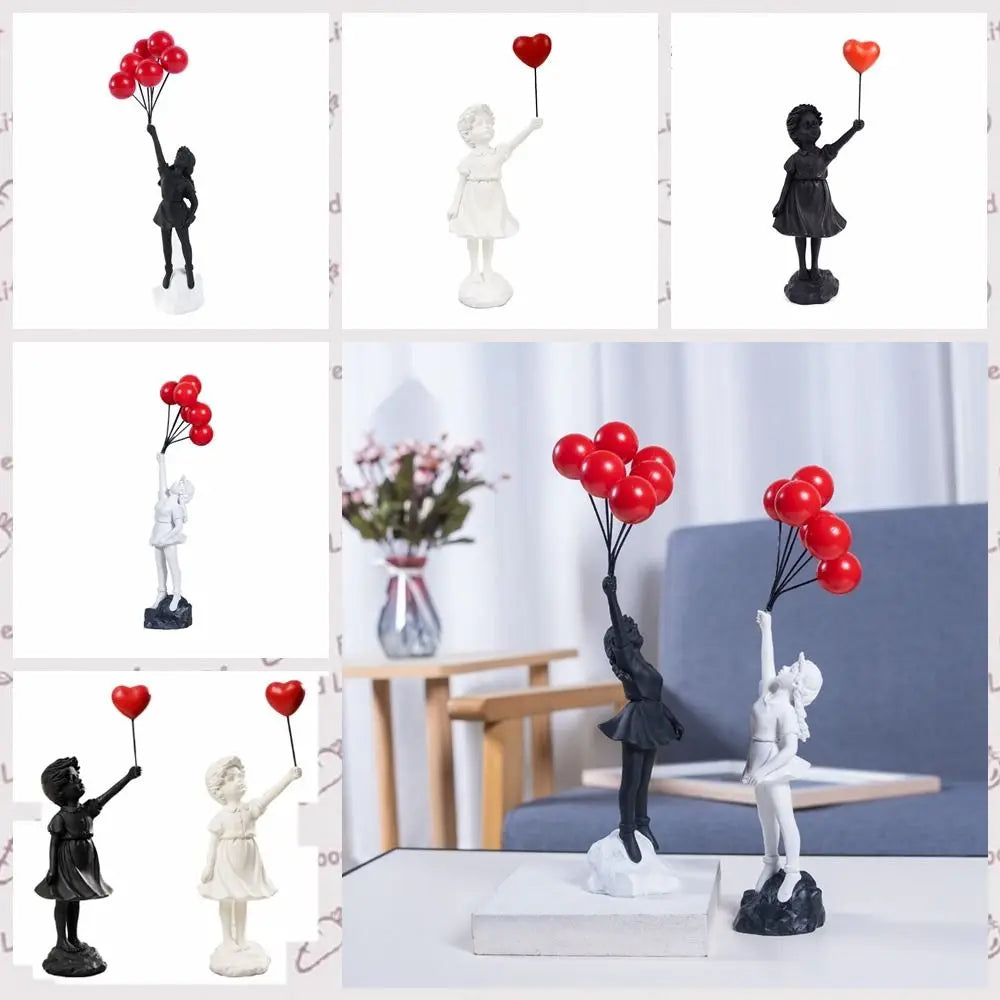 Resin Banksy Figurines for Interior Flower