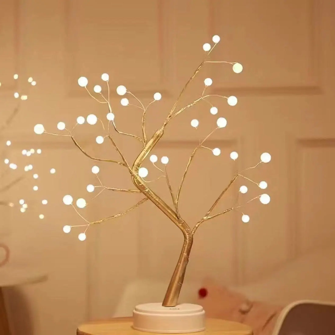 Home Decoration USB/Battery Powered Touch Switch Warm White Artificial Bonsai Cherry Blossom Desktop Tree LED Lamp Light