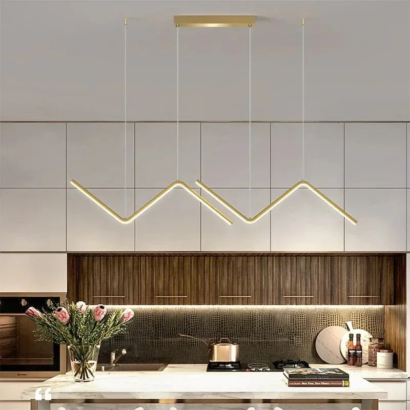 Modern LED Pendant Lights Home Decor 90cm 2 Head Fixtures Living Room Lighting Lustre Hotel Bar Study Bedroom Indoor Lamps