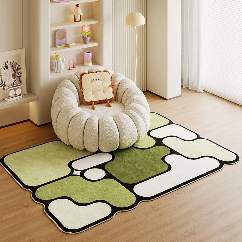 Living room carpet decoration bedroom bedside stylish simple irregular shape plush floor mat cloakroom coffee table rug Alfombra