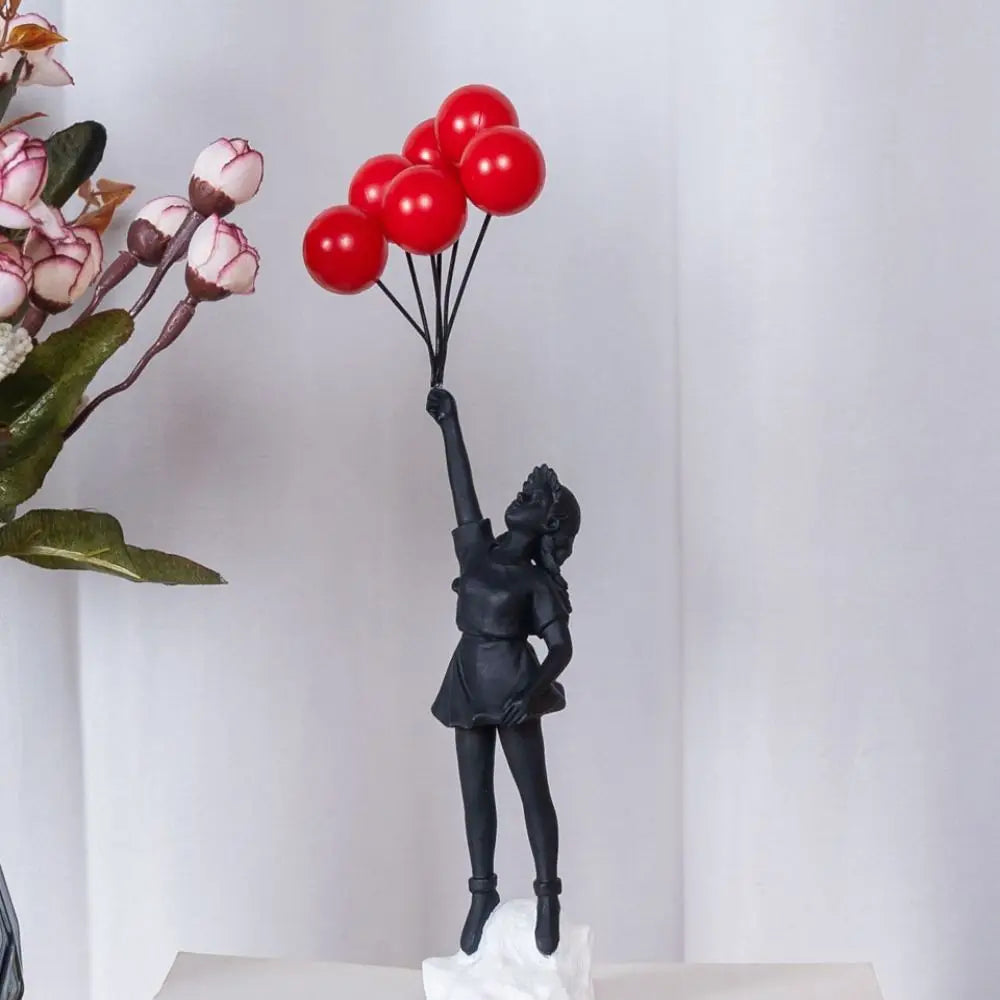 Resin Banksy Figurines for Interior Flower