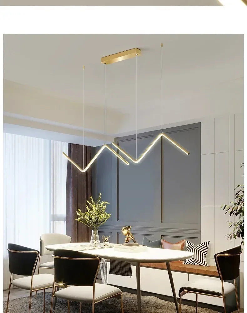 Modern LED Pendant Lights Home Decor 90cm 2 Head Fixtures Living Room Lighting Lustre Hotel Bar Study Bedroom Indoor Lamps