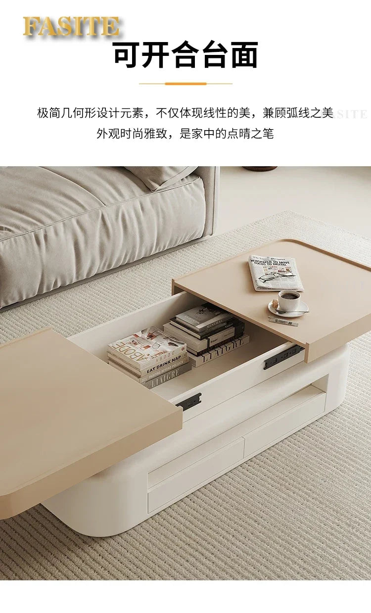 Living Room Ajustable Coffee Table Organizer White Nordic Mobile Coffee Table Trau Mesa Lateral Apartamento Couchtisch Furniture