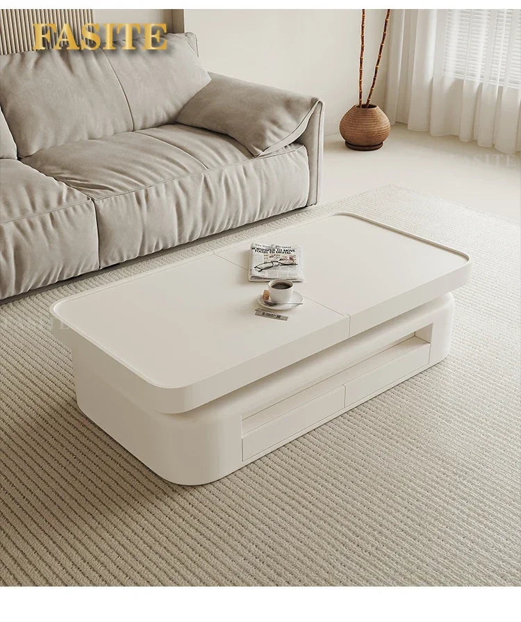 Living Room Ajustable Coffee Table Organizer White Nordic Mobile Coffee Table Trau Mesa Lateral Apartamento Couchtisch Furniture