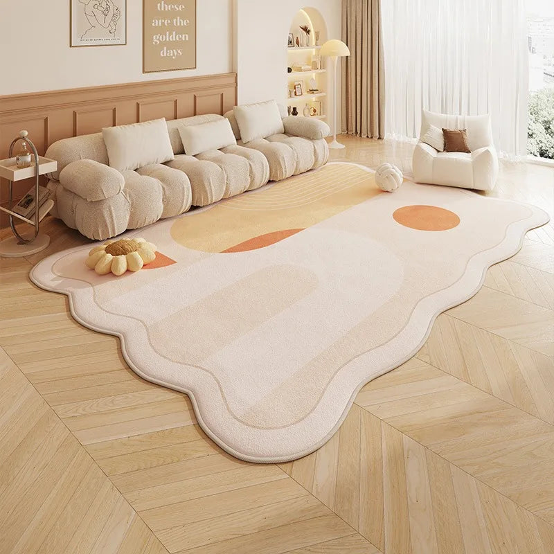 Living room carpet decoration bedroom bedside stylish simple irregular shape plush floor mat cloakroom coffee table rug Alfombra