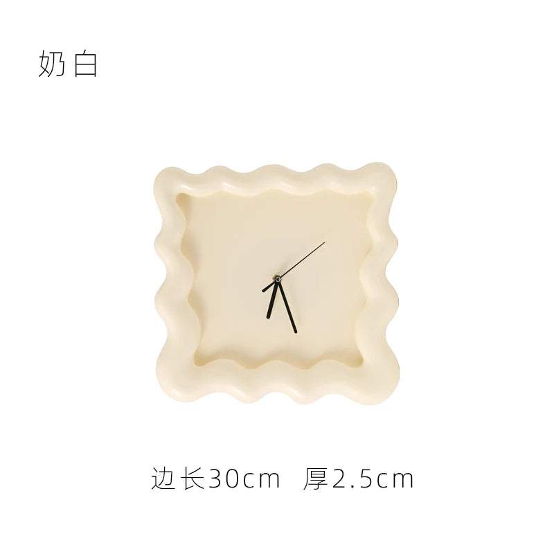 【EpeiusHome】Home Decoration Cream biscuit shape Wall mounted clock