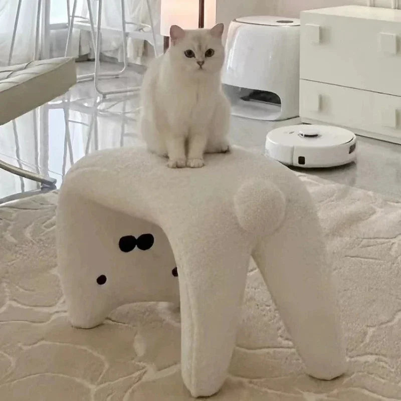 Light Luxury Cat Stool Cashmere Lamb Fabric