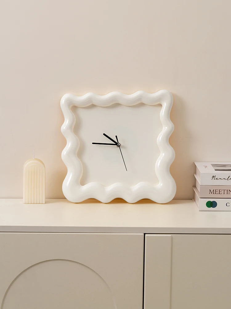 【EpeiusHome】Home Decoration Cream biscuit shape Wall mounted clock